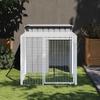 VidaXL Chicken Coop with Run Light Grey 110x201x110 Cm Galvanized Steel, Chicken Coop, Chicken Run, Chicken Coop with Run, 172360
