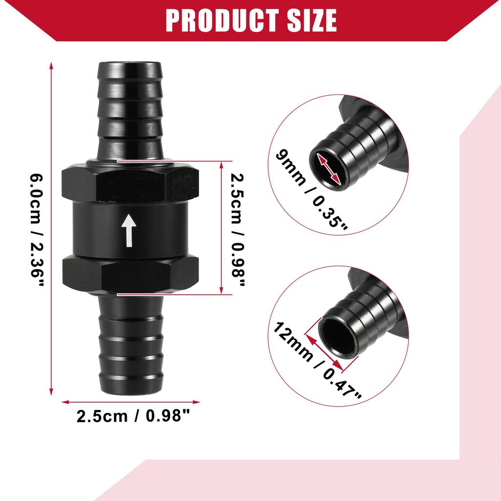 Хихаха Топливный обратный клапан Односторонний / Топливо Бензин Дизель Внутренний Невозвратный Односторонний