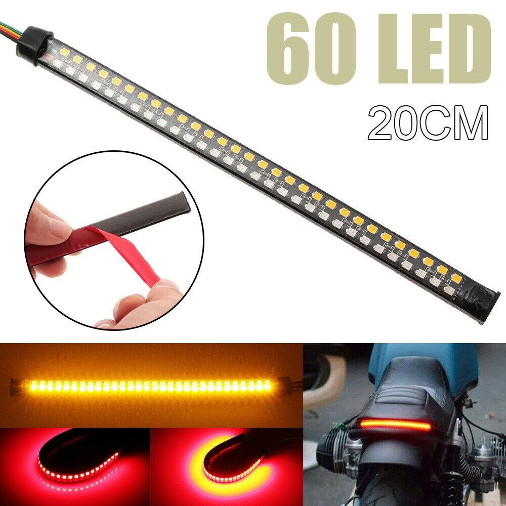 Motorcycle Strip Lights Turn Signal Replacement LED DC 12V Red+Yellow 20cm