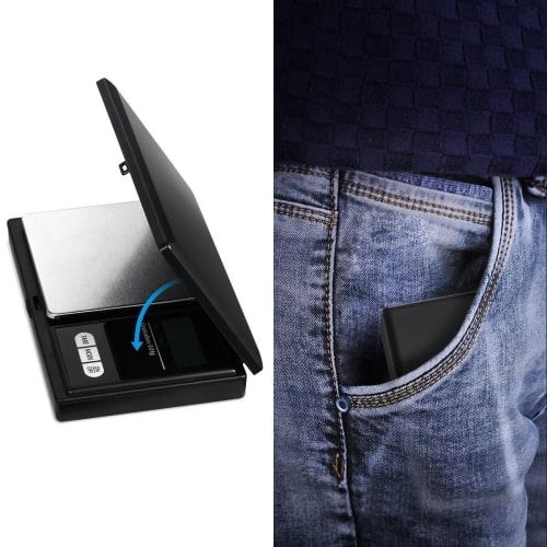 QBeau Portable Digital Scale with Tare Function, 0.01g-500g Precision Scale, Commercial Use (Japanese Instruction Manual Included)