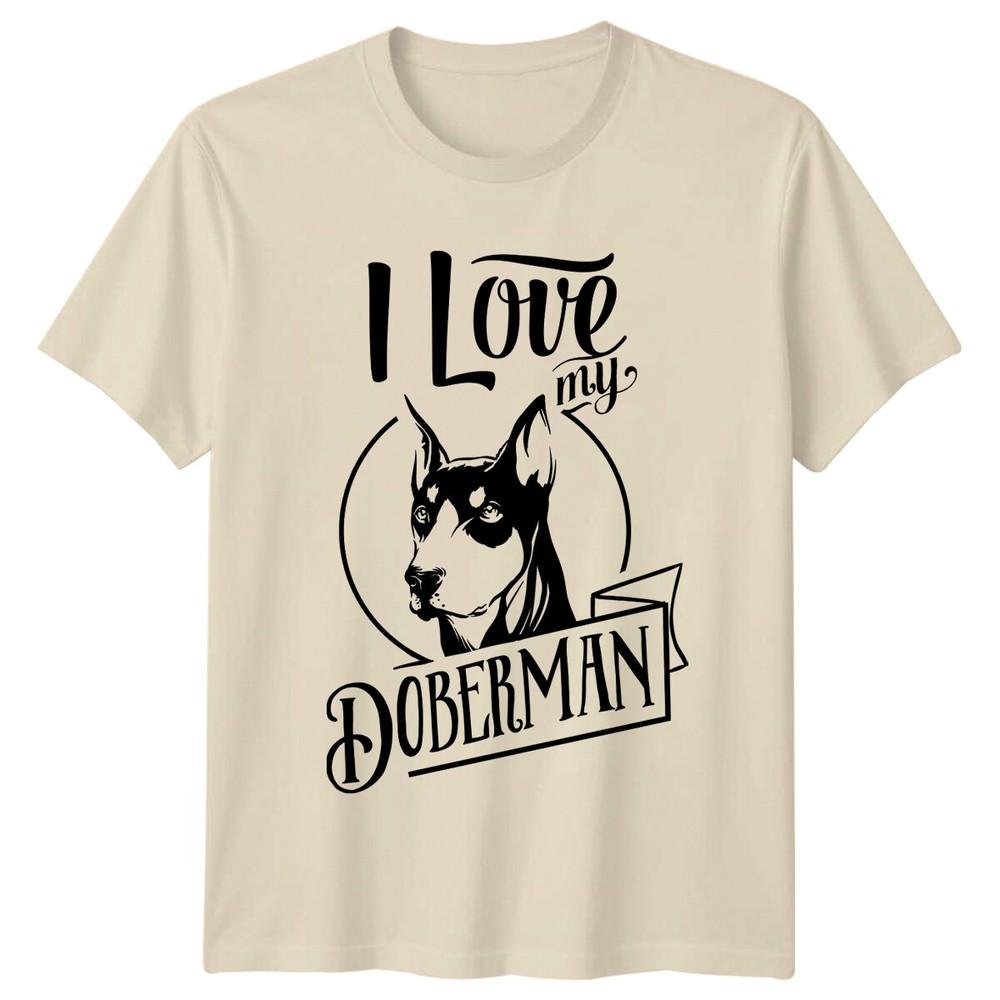 I Love My DoberUnisex Dog Graphic TShirt Cute Dog Breed Tee