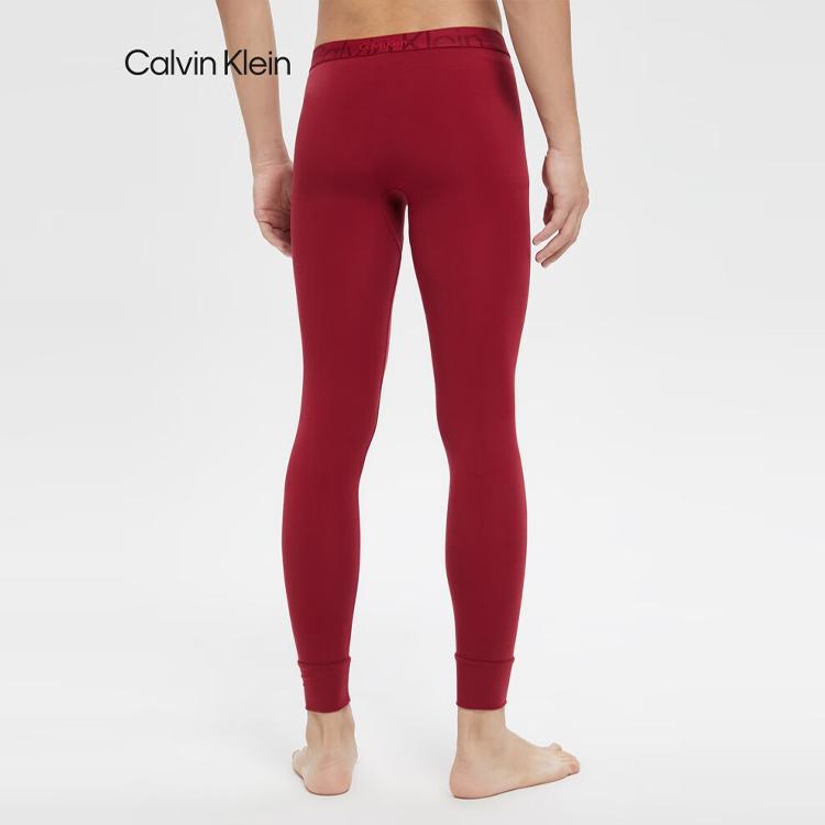 Calvin Klein FW22 Осень-Зима Логотип Принт Slim Fit Удобные Теплые Штаны Мужские Штаны Красный NM2343-XKG
