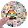 120 Summer Coconut Tree Beach Graffiti Stickers Skateboard Car Mobile Phone Kettle Decoration Stickers