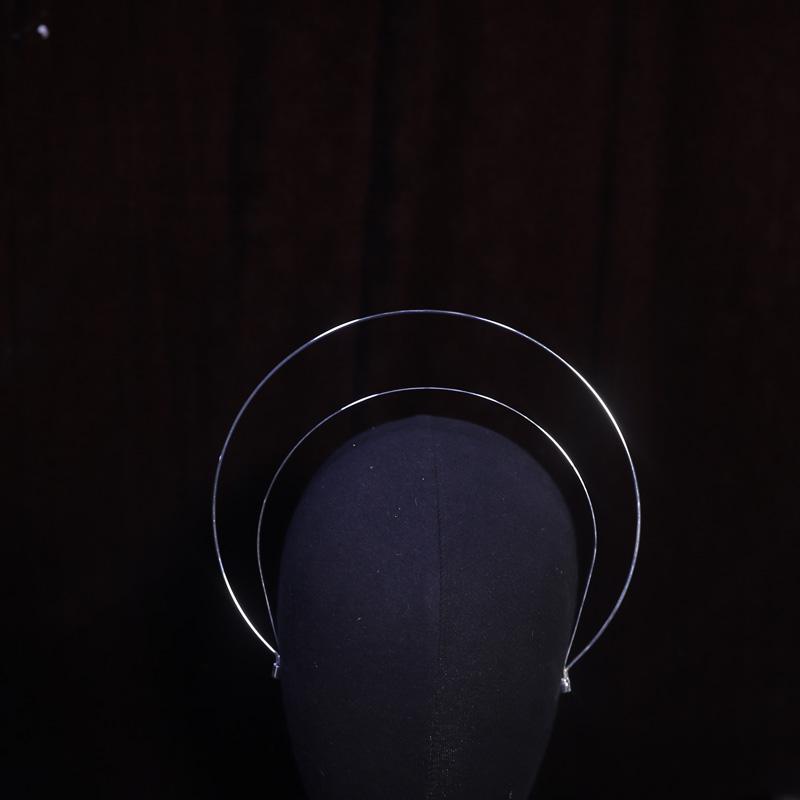 Персонализированные аксессуары для волос Креативный двухслойный сплавной ободок Мода Вечеринка День рождения Преувеличенный Простой ободок Заколка для волос