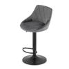 KAST stool - gray velvet / black base