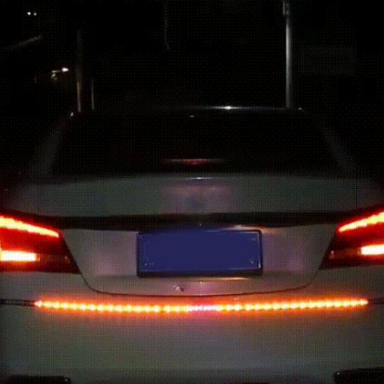 Светодиодная лента заднего фонаря Гибкая водонепроницаемая светодиодная лента для задней двери с указателем поворота, стоп-сигналом, последовательными янтарными и красными огнями для грузовиков, прицепов