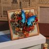 Креативный набор строительных блоков «Букет из бабочек и цветов» — 3D-декор для стены, изготовлен из основного материала АБС, для украшения дома, стола