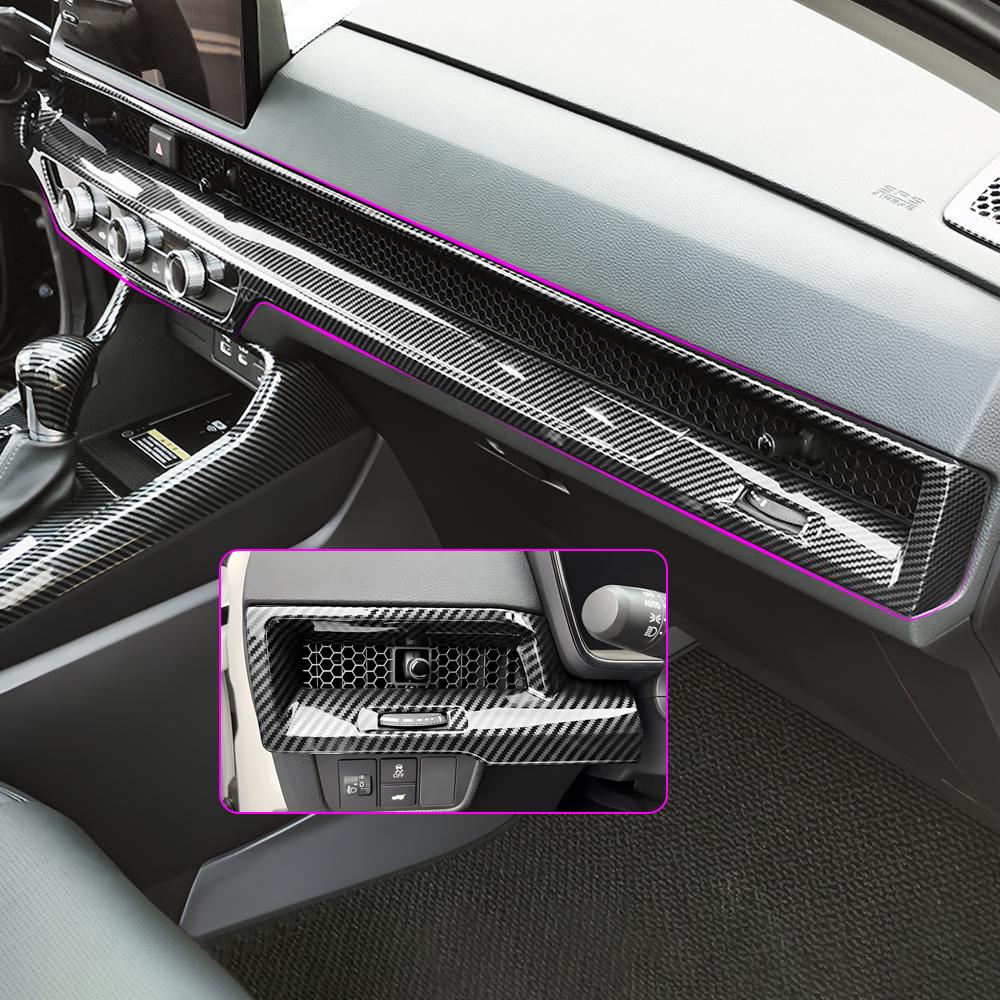 Декоративная рамка из АБС-пластика для автомобиля, наклейка на воздухозаборник управления на приборной панели для Honda CR-V CRV 6-го поколения 2023 2024 2025 Hybrid