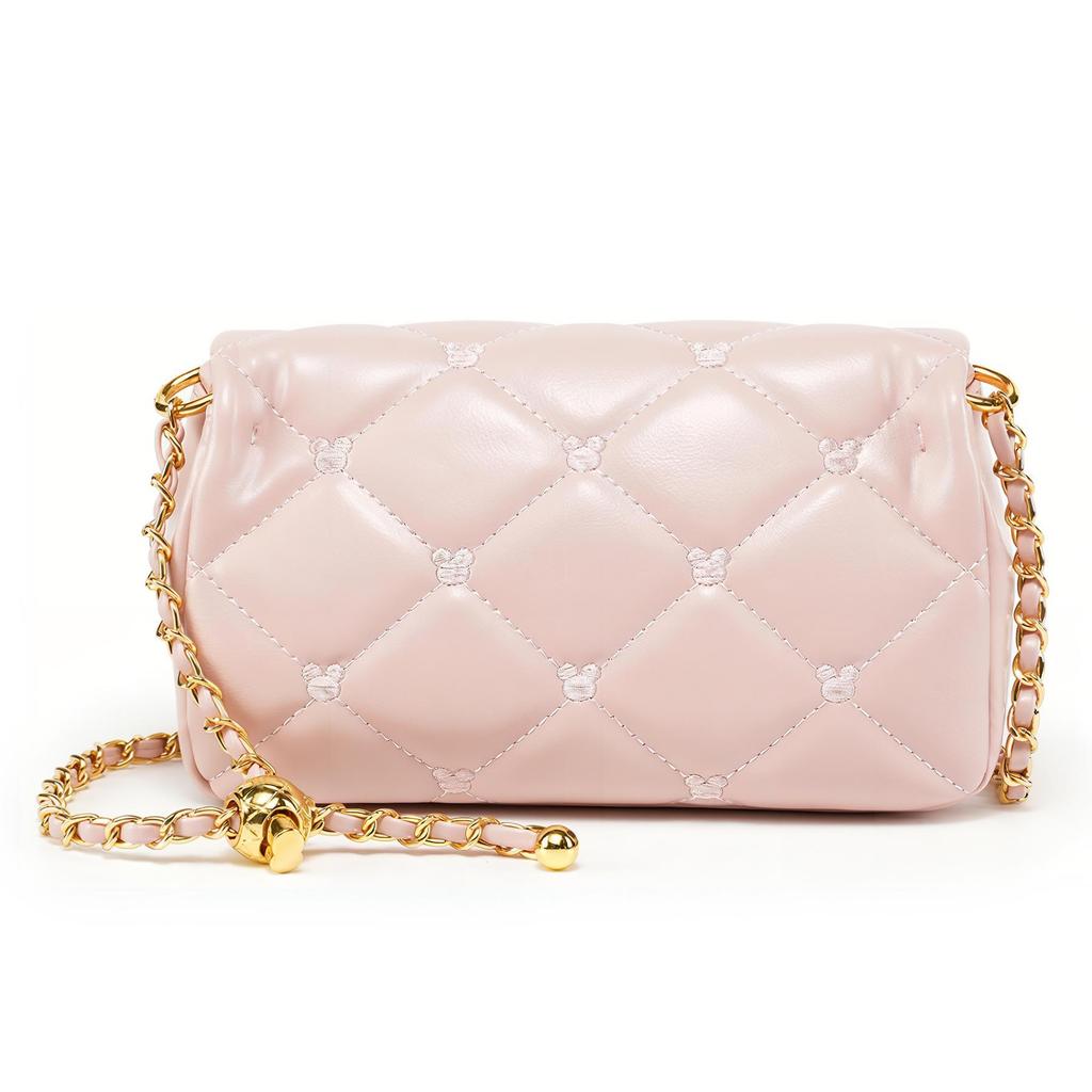 New Disney Mickey Series PU Shoulder Bag, Crossbody Bag Trumpets Women's Pink BMK-71066P