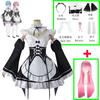 Anime Ram Rem Lolita Meid Cosplay Costume Re Life In A Different World From Zero Kara Hajimeru Isekai Seikatsu Dress Wig Suits