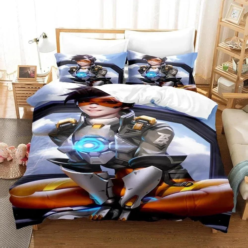 3D Printing Sexy Girls Overwatch Bedding Set Duvet Cover Sheet Pillowcase Bed Full Queen King Size Comforter Bedroom