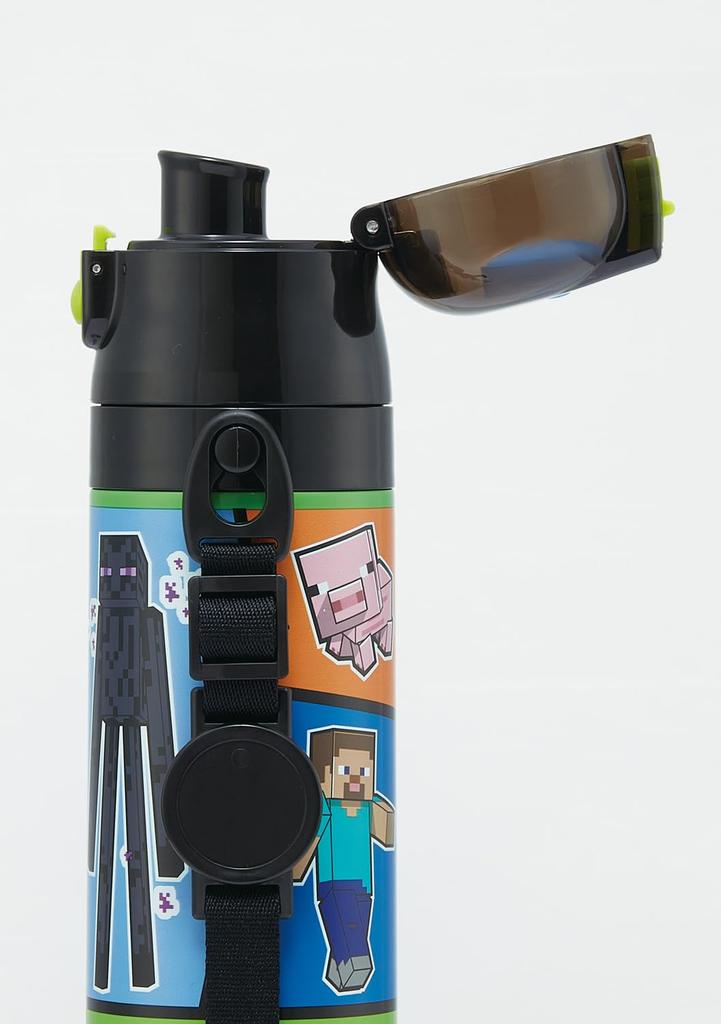 Skater Бутылка для воды из нержавеющей стали для прямого легкого и Minecraft для охлаждения спортивной воды для детей, питья, 470 мл, безопасная для детей, 25, для мальчиков,