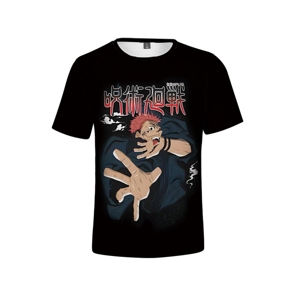 Jujutsu Kaisen Рёмен Сукуна Хип-хоп Мужская Уличная Одежда Винтажная Футболка Аниме Графика Харадзюку Повседневная С Коротким Рукавом Свободный Винтажный Топ
