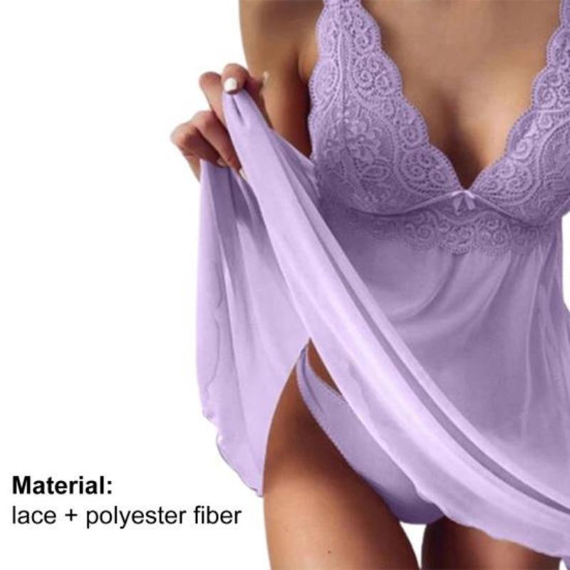 Разноцветные женские ночные рубашки, сексуальное кружево, эротический дом, подтяжки, пижамы с V-образным вырезом