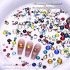 1440Pcs Nail Rhinestones Round Crystal Ab Flat-Bottom Nail Diamond Nail Gems Glass Ab & Clear Kit Nail Art Charms Diy