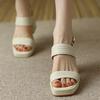 Fashion Sandals Women Fashion Buckle Strap 2025 Comfortable Summer High Heeled Roman Sandal Woman Open Toe Square Heel Thick Heel Shoes
