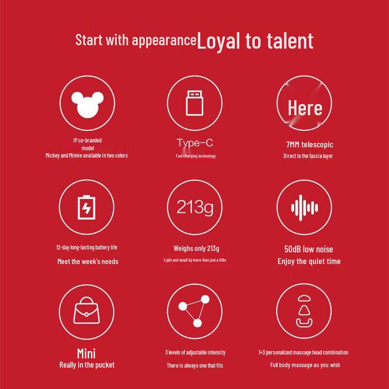 RONGTAI Portable Mini Fascia Gun Muscle Massager