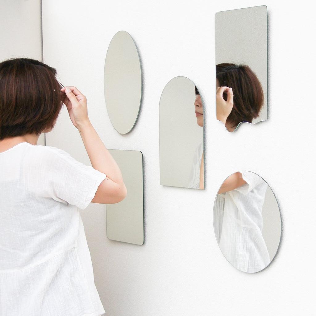 Зеркало настенное скандинавское стильное 27 x 39 см настенное зеркало дизайн форма Komado [аренда зеркала] Kagami's