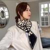 Sale Leopard Neck Scarf Winter Warm Cross Tie Scarves For Women Rings Windproof Neck Protection Autumn Fake Collar 110*11cm
