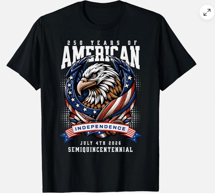 250 Years America Anniversary Independence Day 2026 T-Shirt S - 5XL
