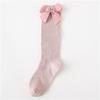 Solid Children Socks With Bows Cotton Baby Girls Socks Soft Toddlers Long Socks For Kids Princess Knee High Socks for Girls 2022 New Spring Autumn