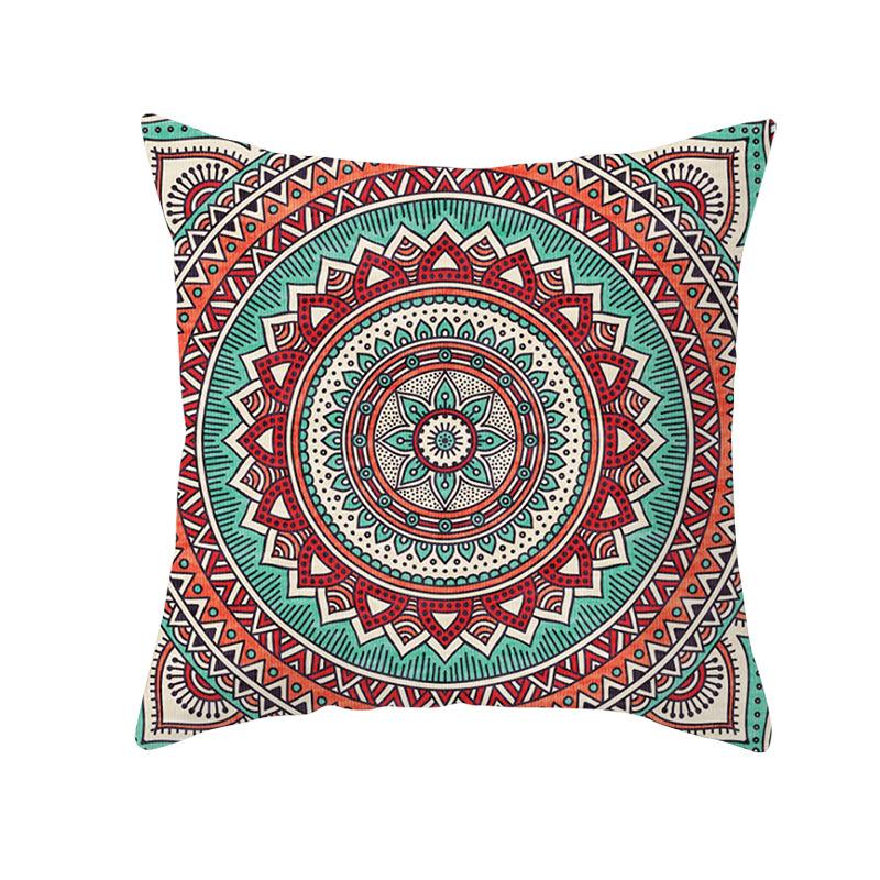 Moroccan Polyester Pillowcase 45x45cm Bohemian Hippie Sofa Cushion Cover Geometric Mancha Lo Print Home Decor Pillowcase