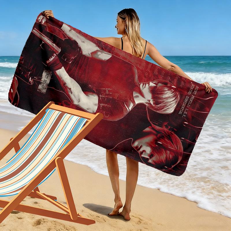 Leon Kennedy Print Beach Towel, Large Soft Quick Dry Towel for Beach Camping Swimming