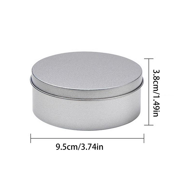 Круглые жестяные коробки Металлические контейнеры для хранения Гладкая поверхность Тонкая работа Декоративные Практичные Подарочные коробки для вечеринок