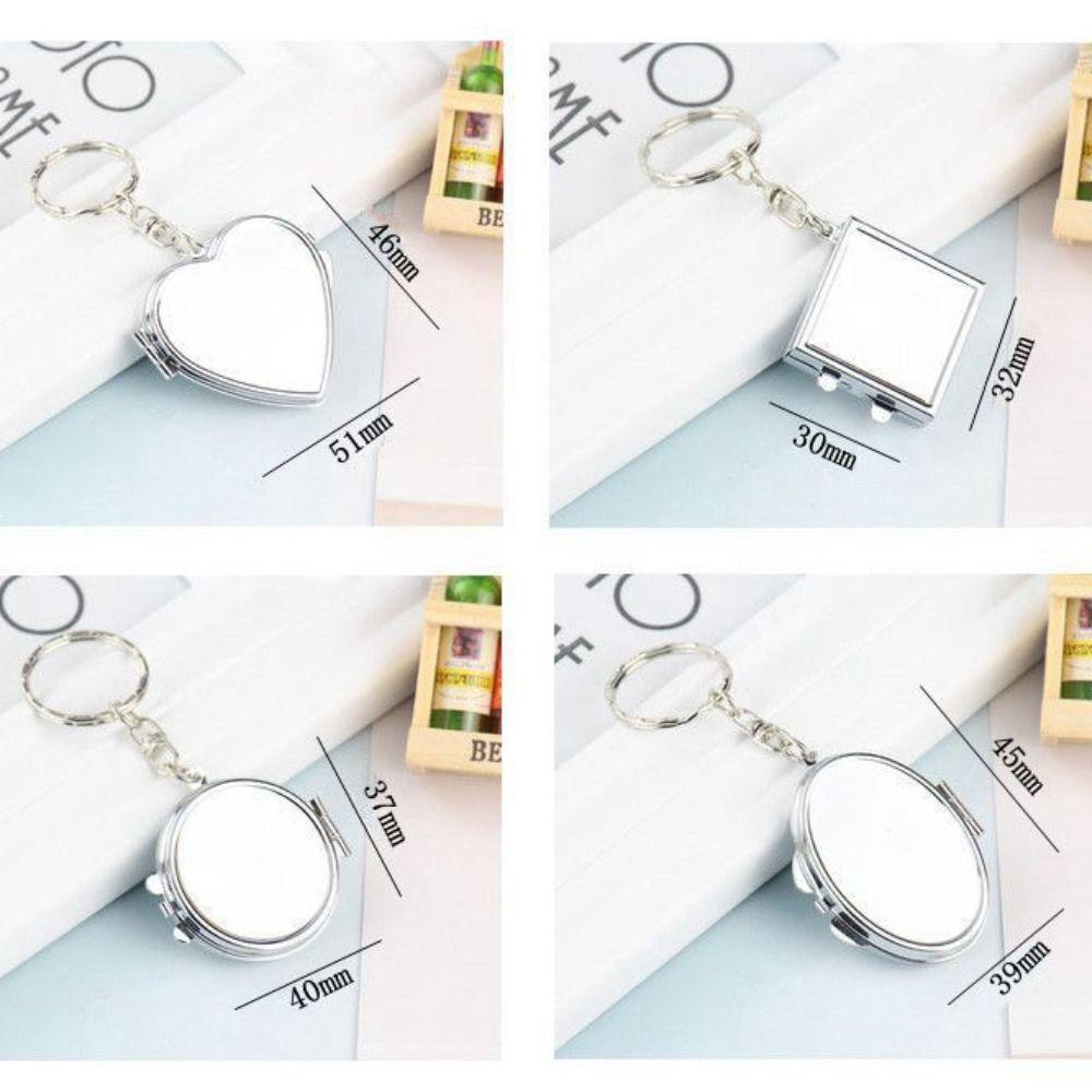 Зеркало для макияжа, складное зеркало, брелок, двустороннее косметическое зеркало, брелок для девочек, игрушка