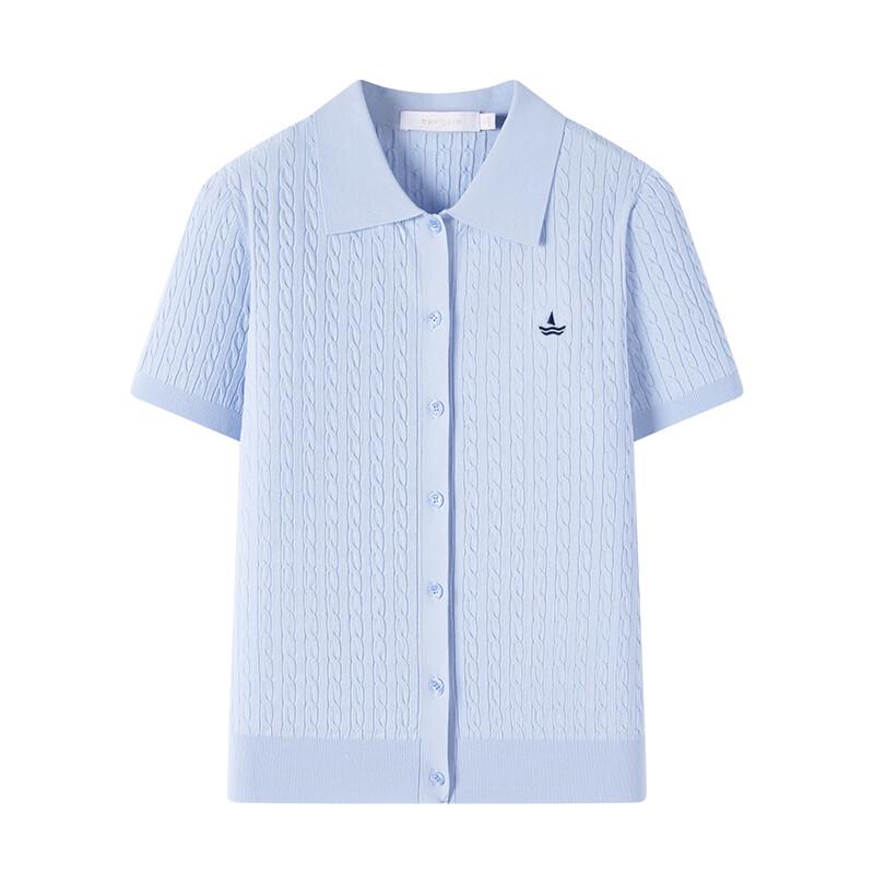 Navigare Женский трикотажный кардиган поло с коротким рукавом