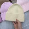 Hat Women's Autumn and Winter Wool Hat Casual Warm Versatile ins Knitted Hat Solid Color Light Board Cold Hat Men's Trend