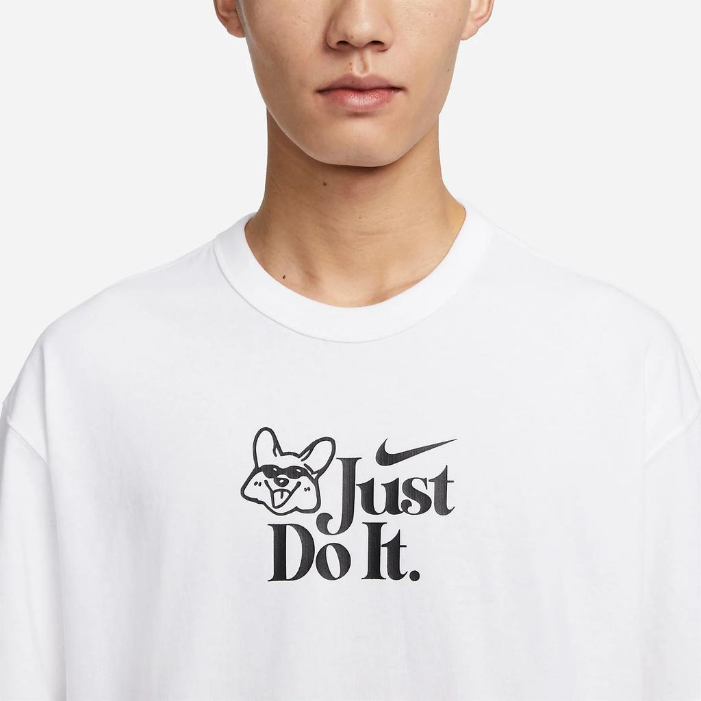 Nike Спортивная футболка с круглым вырезом и принтом алфавита, мужские топы, белые FV1129-100