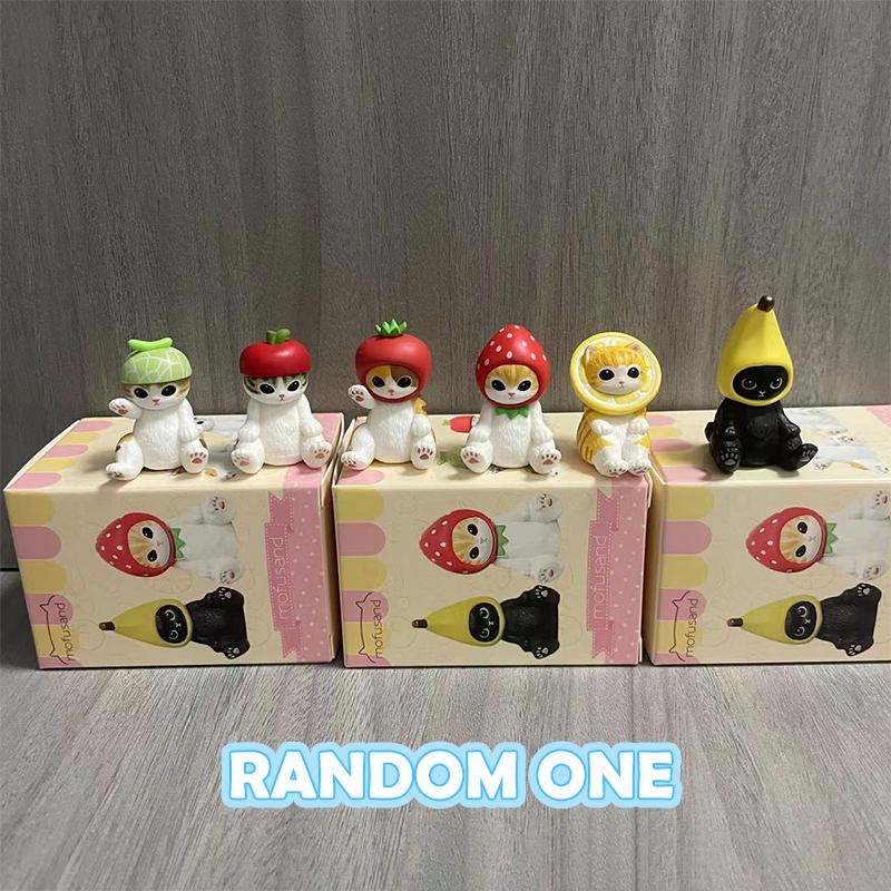 Mofusand Акула Кот Морские животные Слепая коробка Фрукты Фигурки кошек Игрушки Украшения Куклы Вентиляторы Дети Подарок