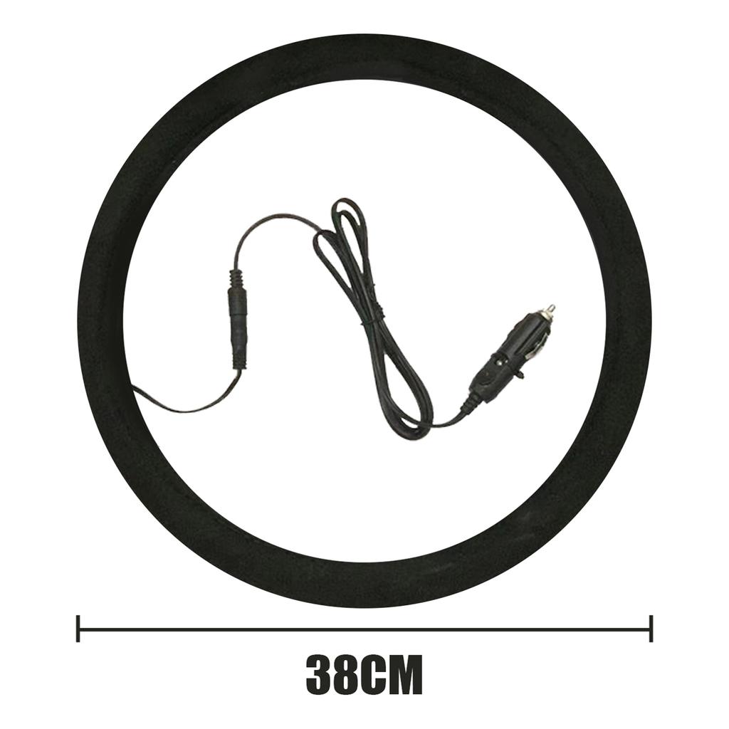 Auto Heated Steering Wheel Cover Universal Size Quickly Heating Driving Hands Warmth Steering Wheel