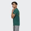 Adidas Сплошная цветная футболка с круглым вырезом и буквенным принтом, мужские топы, зеленый GK5213