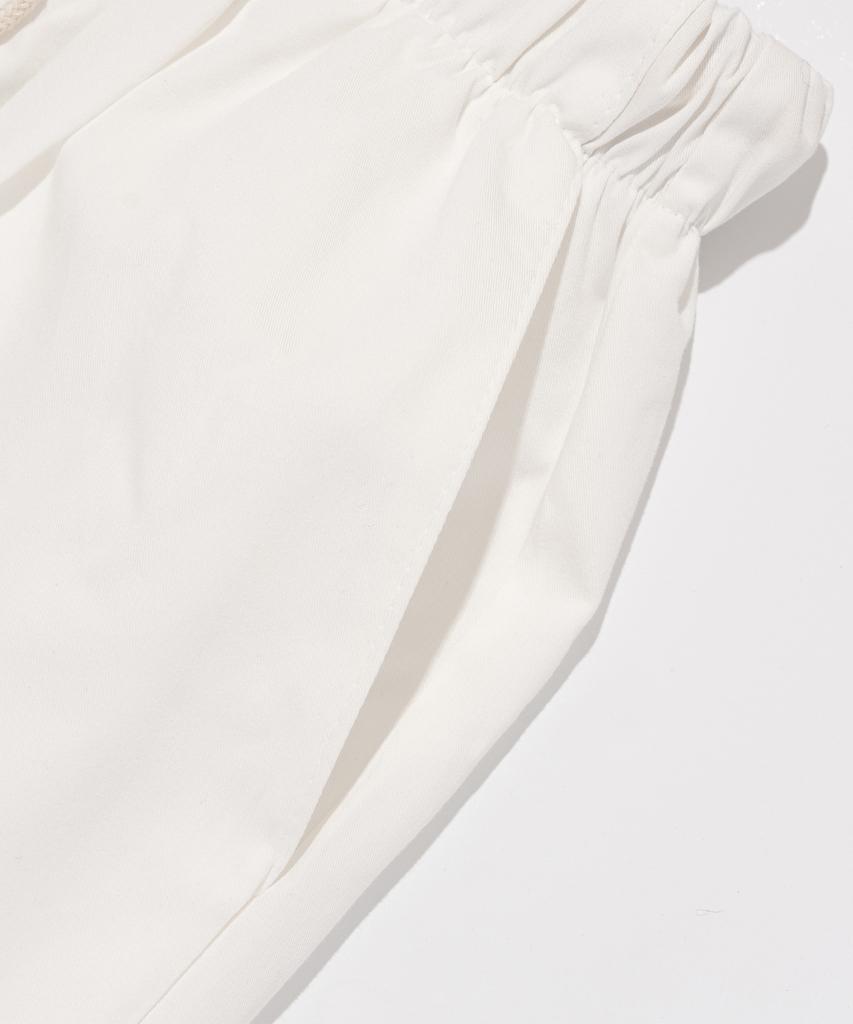 ANALOG MOOD Basic Elastic Waist Shorts (White)