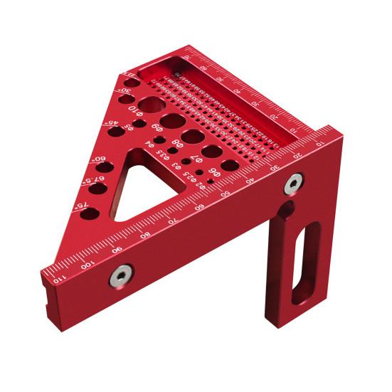 Линейка для чертежей 22,5-90 градусов со штифтом, 6 отверстий, высокоточная, портативная, удобная для переноски, плотницкий угольник, инструмент для деревообработки