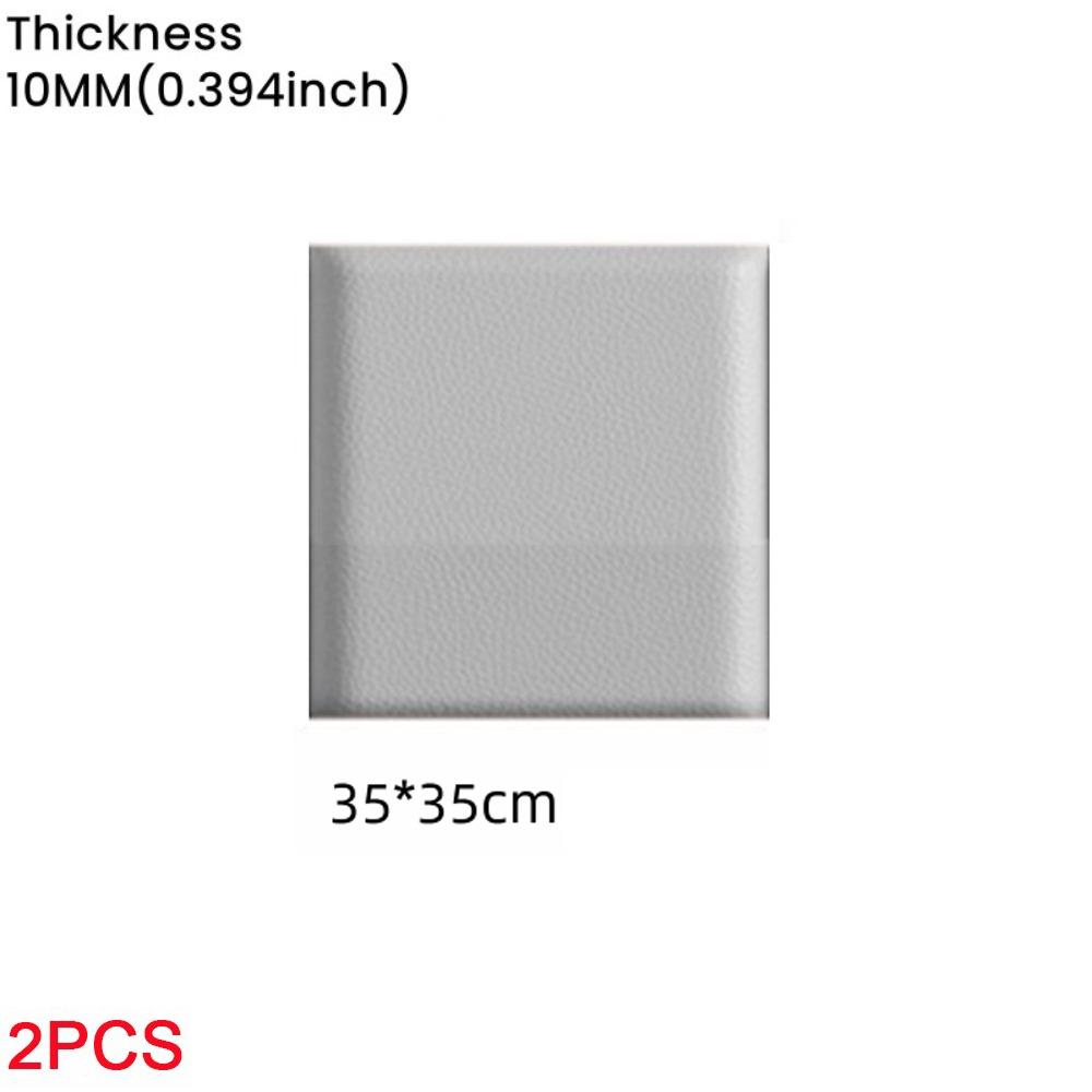 2 шт. Самоклеящиеся 3D Настенные Наклейки Мягкие Панели для Стен Дизайн Мягкой Сумки Противоударные Толщиной 10 мм Защита изголовья кровати из кожи