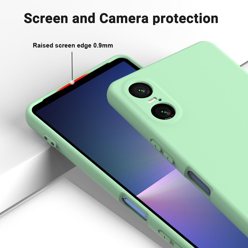 Для Sony Xperia 10 VI Чехол Жидкий Силикон Защитный Чехол для Телефона с Ремешком для Руки