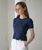 DEHEVE Flower Lace T-Shirt [Navy]