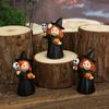 Halloween Witch Ornament Resin Witch Decoration Halloween Witch Figurine Set with Skull Pumpkin Resin for Home for Holiday