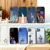 Чехол для телефона S-Статуя L-Свободы Флаг Америки США Для iPhone17,16,15,14,13,12,Plus,Pro Max, 5G Другие Мягкий Черный Чехол