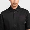 Nike Solid Color Polo Casual Sports Short Sleeve Shirt Men Shirts Black DX0899-010