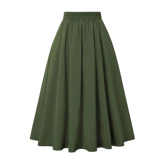 Женская юбка, эластичная, с высокой талией, юбка-миди А-силуэта, контрастный клетчатый принт