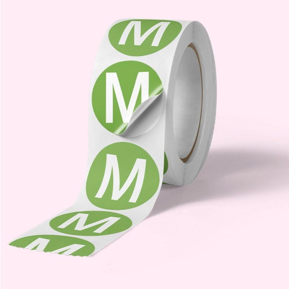Self-Adhesive Clothing Size Sticker Round XS/S/M/L/XL/2XL/3XL Adhesive Labels Clothing Label Universal Size Sealing Sticker