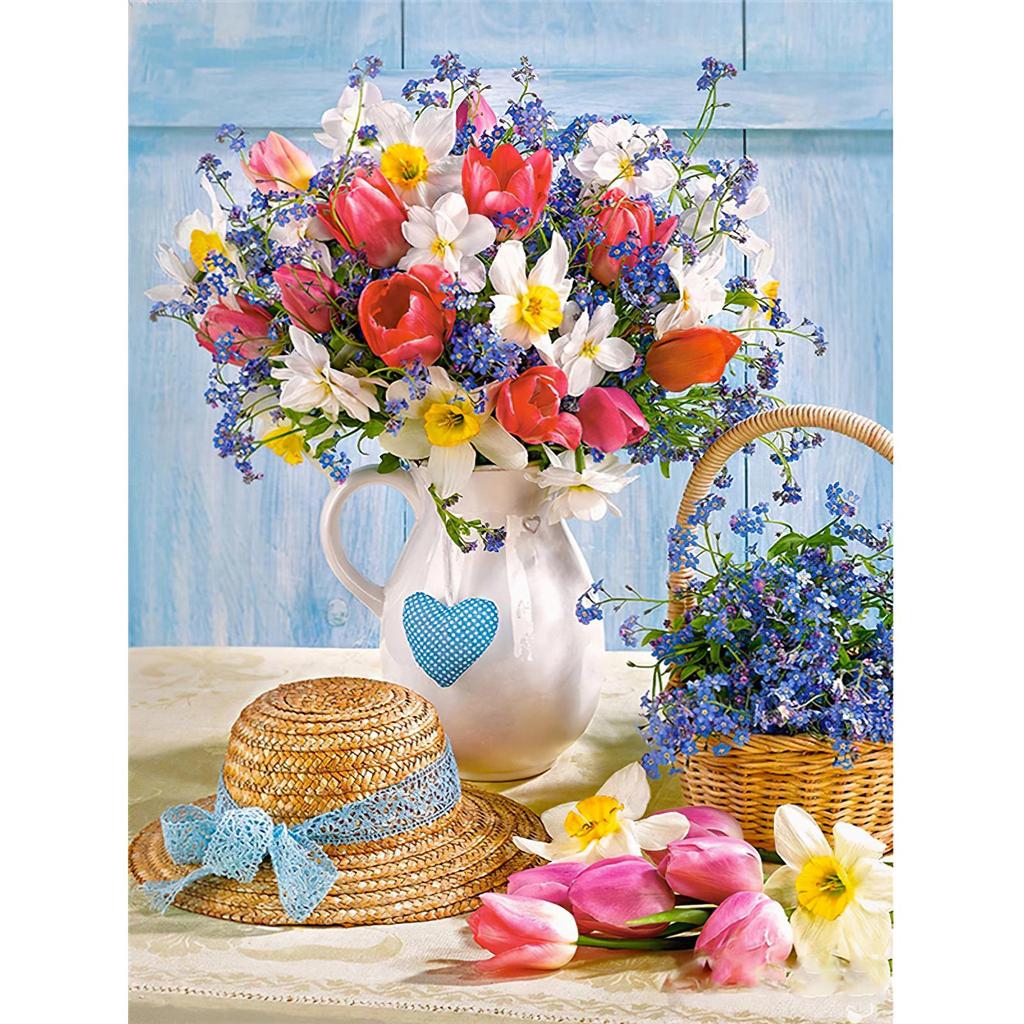 30x40cm Full 5d Diy Diamond Painting Flower Peony Embroidery Cross Stitch Home Decor Handmade Gift