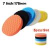 5pcs/Set 3/4/5/6/7 Inch Car Polishing Pad Kit Polisher Waxing Pads  for Car Polisher Dril