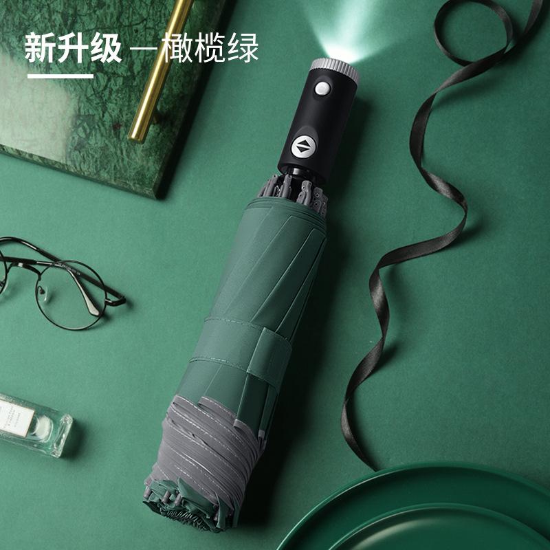Fully Automatic Three-fold Reverse Umbrella Hemming Reflective LED Light Umbrella Umbrella