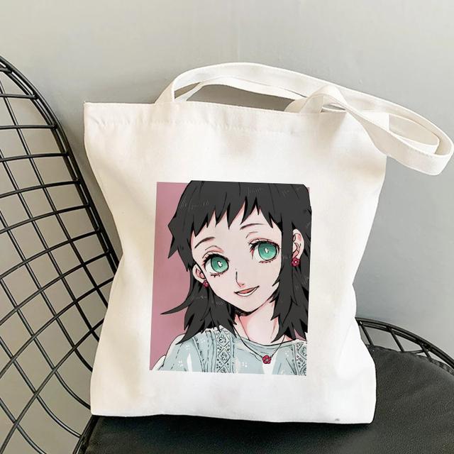 Kimetsu No Yaiba, японское аниме, истребитель демонов, женские сумки-шоппер с героями мультфильмов, сумка для покупок, сумка на плечо, женская парусиновая сумка, эко-сумки