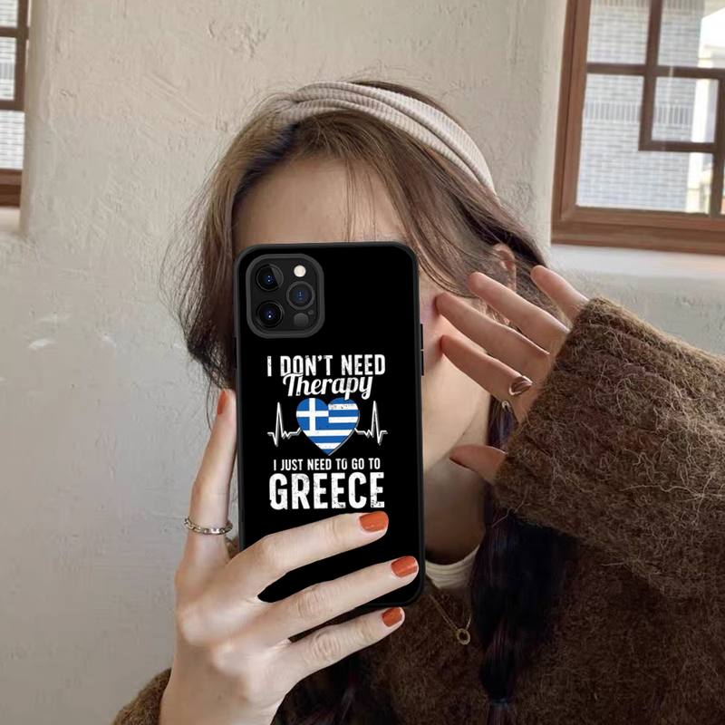 Чехол для телефона с греческим национальным флагом Греции для iPhone 11 12 13 Mini Pro Max 8 7 6 6S Plus X 5 SE 2020 XR XS Funda Case